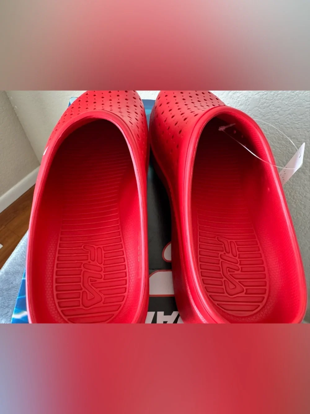 Fila Red Impel Slip-On Perforated Slide/Clog